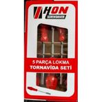 Hon-Rms 5Li Kırmızı Lokma Tornavida Seti 6Mm 7Mm 8Mm 10Mm 13Mm