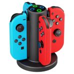 HONCAM Joycon şalter için şarj istasyonu, 4'ü 1 arada şarj istasyonu, mikro USB kablolu, Nintendo Switch ve Switch Lite ile uyumlu, minimalist