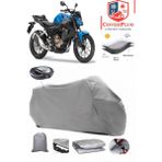 Honda Cb 500 F Branda Gri Arka Çanta Uyumlu(Topcase) Motosiket Brandası Motor Örtüsü Çadır Su Geçirmez Motosiklet Kılıfı Motor Brandası,lastikli,taşıma Torbalı