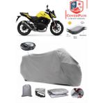 Honda Cb 750 Hornet Branda Gri Arka Çanta Uyumlu(Topcase) Motosiket Brandası Motor Örtüsü Çadır Su Geçirmez Motosiklet Kılıfı Motor Brandası,lastikli,taşıma Torbalı