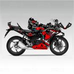 Honda Cbr 125 R Asphalt Monster Design Siyah Sticker Set