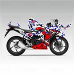 Honda Cbr 125 R Asphalt Monster Desing Sticker Set Mavi Detaylı