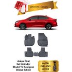 Honda City 2021 Sonrası Araca Özel 4d Havuzlu Paspas Takımı (Hediyeli) - Siyah