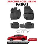 Honda City 2022 Model Araca Özel Havuzlu Paspas Takım - Siyah