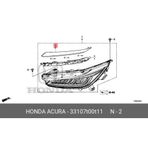 Honda City (2022 Yılında Çıkan Kasa) Far Üst Plastiği Sağ (Oem No: 33107-T00-T11)