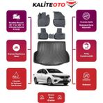 Honda City 2025 Model Bagaj Havuzu+4d Araca Özel Havuzlu Paspas Takımıı Prqx - Siyah