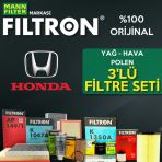 Honda Civic 1.6 Fb7 Mann Filtron Filtre Bakım Seti 2013-2016