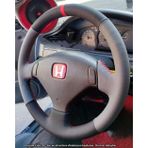 Honda Civic 1992-1995 Araca Özel Direksiyon Kılıfı (alcantra Gri Deri KIRMIZI DİKİŞ)