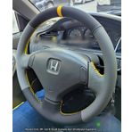 Honda Civic 1992-1995 Araca Özel Direksiyon Kılıfı (Alcantra Gri Deri)