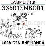 Honda Civic 2006-2008 Arka Stop Sedan Sağ (Oem No: 33501Snbx3)