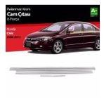 Honda Civic 2006-2012 6 Parça Krom Cam Çıtası