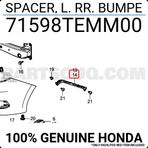 Honda Civic 2016-2021 Cam Su Bidonu Fc5 Motorsuz (Oem No:71598temm00)