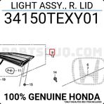 Honda Civic (2016 Yılında Çıkan Kasa) Fc5 Arka Stop İç Ledli Sağ (Oem No: 34150Texy01)