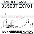 Honda Civic (2016 Yılında Çıkan Kasa) Fc5 Arka Stop Ledli Sağ (Oem No: 33500Texy01)