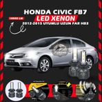 Honda Civic Fb7 2012-2015 Uzun Far Uyumlu Şimşek Etkili Led Xenon Premium Series Hb3