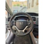 Honda Civic Fb7 Araca Özel Direksiyon Kılıfı Nokta Karbon Krem İp