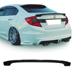 Honda Civic FB7 Bagaj Üstü Spoiler Amerikan Yapışık Parlak Siyah