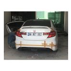 HONDA CİVİC FB7 CUSTOM ARKA TAMPON EKİ FİBERGLASS BOYASIZ