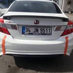 Honda Civic Fb7 Modulo Arka Ek (Plastik)
