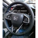 Honda Civic Fc5 Araca Özel Direksiyon Kılıfı (Karbon Nokta Mavi Dikişli)
