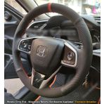 Honda Civic Fc5 Araca Özel Direksiyon Kılıfı (Nokta Alcantra Turuncu Yüzük)