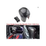 Honda Civic Fc5 Fk7 İçin Uyumlu Karbon Desenli Vites Topuzu 2'li Set Siyah