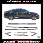 Honda CIVIC FC5 Krom Cam Çıtası 8 prç 2016 üzeri Paslanmaz Çelik