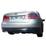 Honda Civic FD6 2006 - 2011 Custom Arka Tampon Eki - Difüzör (Plastik)