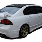 Honda Civic FD6 2006 - 2011 Mugen Arka Tampon Eki - Difüzör (Plastik)