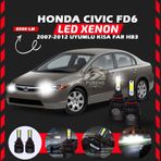 Honda Civic Fd6 2007-2012 Kısa Far Uyumlu Şimşek Etkili Led Xenon Light Series Hb3