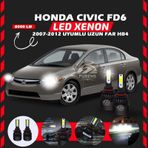 Honda Civic Fd6 2007-2012 Uzun Far Uyumlu Şimşek Etkili Led Xenon Light Series Hb4