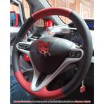 Honda Civic FD6 Araca Özel Direksiyon Kılıfı (Noktalı Kırmızı)