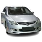 Honda Civic Fd6 İcin (2006-2009) Makyajsiz Kasa Icin Makyajli On Tampon Ek (Plastik)