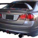 Honda Civic Fd6 Sağdan Çift Çıkış Mugen Rr Arka Ek (Plastik)(Boyasız)