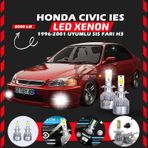 Honda Civic İes 1996-2001 Sis Farı Uyumlu Şimşek Etkili Led Xenon Performance Series H3