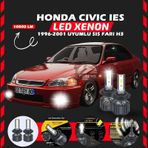 Honda Civic İes 1996-2001 Sis Farı Uyumlu Şimşek Etkili Led Xenon Premium Series H3