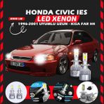 Honda Civic İes 1996-2001 Uzun-kısa Far Uyumlu Şimşek Etkili Led Xenon Performance Series H4