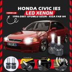 Honda Civic İes 1996-2001 Uzun-kısa Far Uyumlu Şimşek Etkili Led Xenon Premium Series H4