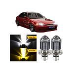 Honda Civic İes Ek 1996-2000 Uyumlu Mercekli Far Ampulü Led Xenon Çift Renk Sarı-beyaz Far Şimşek E Csp Led Lamba LED Far 53821108