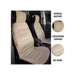 Honda Civic İle Uyumlu Lüks Oto Koltuk Minderi Ortopedik 2 Li Set Bej 1 Set