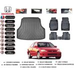 Honda Civic Sedan 1992 Model Bagaj Havuzu Araca Özel Paspas Takımı Kauçuk - Siyah