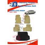 Honda Civic Sedan 2002-2006 Bej Paspas ve Bagaj Havuzu