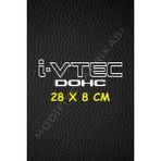 Honda Civic Sticker - I Vtec Sticker Honda - 28 x 8 cm - Beyaz -