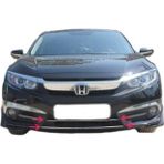 Honda Civic Uyumlu 10 Ön Tampon Çıtası 2 Parça Krom 2016 Ve Sonrası