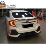 Honda Civic Uyumlu Fc5 Işıksız Hybrid Anatomik Spoiler Siyah