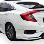 Honda Civic Uyumlu Fc5 Sedan (2015-2018) Turbo Arka Tampon Eki - Difüzör (Plastik)