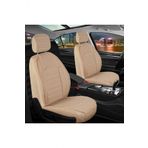 Honda Civic Uyumlu Lüks Deri Oto Koltuk Kılıfı Ön/arka 5li Set Original Bej