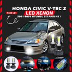 Honda Civic V-Tec 2 2001-2006 Sis Farı Uyumlu Şimşek Etkili LED Xenon Pro Series H11