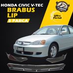 Honda Civic Vtec 2 Uyumlu Brabus Ön Lip 3 Parça Kanatlı Lip