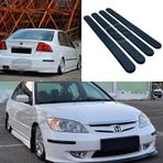 Honda Civic Vtec 2 Uyumlu Esnek Tampon Koruma Bandı Ön Arka Tampon Koruyucu Şerit Yumuşak Bant 4 Lü Paket Siyah 00 Şüscaroto Aksesuar